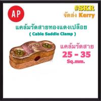 ราคา AP แคล้มรัดสายทองแดงเปลือย 25 35 Sq mm และ ซัพพอร์ท Cable Saddle Clamp แคล้มป์ปะกับ แคล้มจับ สายทองแดงเปลือย สายล่อฟ้า ล่อฟ้า ฐานแคล้ม (20288983987)