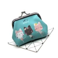 ราคา Kitten Printed Coin Purse Small Fresh Cartoon Student Wallet Womens Coin Bag Childrens Hand Creative Bag (23771849248)
