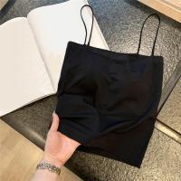 ราคา Y2k Knitted V Neck Camisole Slim fit Lace Trim Strappy Tank Tops Hottie Cotton Short Vest Summer Slim Elegant Camis (23902814944)