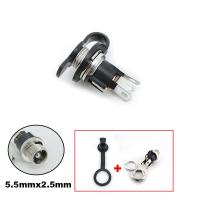 ราคา DC 025m 3Pin Terminal DC female Power Plug Jack 5 5mm x 2 1mm 5 5 2 5 Socket Electrical Connector with Dustproof Cover Cap YB8TH (23986607163)