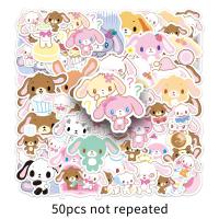ราคา Sanrio Sugarbunnies น่ารักสติกเกอร์ลายอะนิเมะสมุดภาพ DIY กระเป๋าโทรศัพท์สติกเกอร์กันน้ำไวนิล50ชิ้น (24394106887)