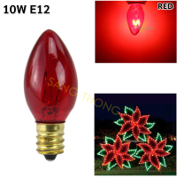ราคา ยิ่งซื้อเยอะ ยิ่งลด Zeazon หลอด จำปา 10W 220V สีแดง ใส เหลือง น้ำเงิน เขียว เกลียวเล็ก E12 สำหรับประดับตกแต่ง ไฟคริสมาส ไฟศาลเจ้า ทรง C 7 (24090648488)