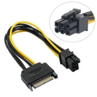 ราคา Power Sata สายไฟ ฮาร์ดดิสก์ สายไฟการ์ดจอ Cable Y Power IDE molex 6Pin 8pin 4Pin 15Pin SATA 4Pin IDE Molex 15Pin SATA (21700207768)