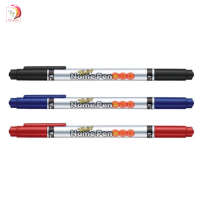 ราคา ปากกามาร์คเกอร์ เขียนซีดี CD ซองไปรษณีย์ โลหะ แก้ว ชนิด 2 หัว รุ่น Monami twin name pen 1 ด้าม (15835245652)
