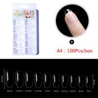 ราคา VitalVogue 1กล่องใสโลงศพปลอมเล็บบัลเล่ต์ใสโลงศพอัลมอนด์เล็บปลอมเคล็ดลับ (24186035947)