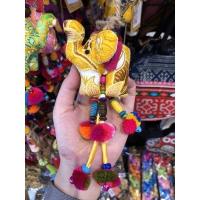 ราคา พวงกุญแจชาวเขาช้างปอมๆ ผ้าลายดิ้นทอง ผ้าขาวม้า ผ้าฝ้าย (16545731338)