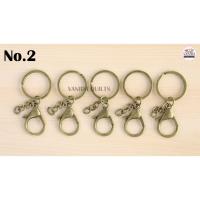 ราคา ห่วงกลมแบน ห่วงพวงกุญแจ อะไหล่กระเป๋า เครื่องประดับ สีทองเหลือง พร้อมคอหมา แพคละ 5 ชุด รหัส xun0131 (23375553522)