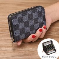 ราคา FXSAXUNN กระเป๋าใส่นามบัตรหนังนุ่มคุณภาพดีกระเป๋าใส่บัตรหลายช่องใส่หนังสือพิมพ์ซิปน้ำหนักเบาป้องกันการถอดแม่เหล็กผู้ถือบัตรแฟชั่น (24244682955)