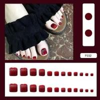 ราคา เล็บเท้าปลอมเจลแท้ พร้อมติด เล็บปลอม พร้อมส่ง เล็บเท้าปลอม เล็บปลอมเท้า แบบบรรจุกล่อง (10241728884)