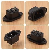 ราคา IEC 320 C14 Male Plug 3 Pins PCB Panel Power Inlet Socket Connector (22308489738)