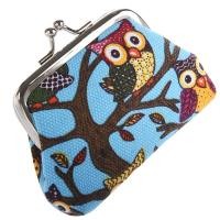 ราคา Womens Owl Printed Coin Purse Wallet Canvas Pouch Money Bag (20128994855)