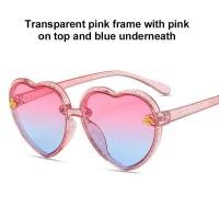 ราคา Fashion Brand Heart Kids Sunglasses Children Cute Pink Cartoon Bee Sun Glasses Girls Boys Baby Gradient Eyewear Travel Glasses UV400 (22537456302)