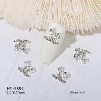 ราคา Silver Butterfly Bowknot 3D Rhinestone Decoration Set Art Decoration 10PC (22689639557)