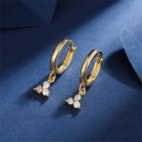 ราคา New Design Gold Color Zircon Hoop Earrings Fashion Light Luxury Elegant Womens Jewelry Accessories (22556894577)
