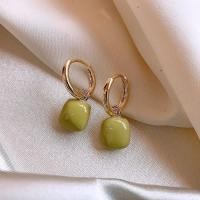 ราคา Korean Fashion Sweet Cute Heart Square Dangle Geometric Earrings For Women Green White Temperament Earrings Party Jewelry Gifts (22596100107)