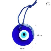 ราคา SANGYI evil eye ของแท้ พวงกุญแจตุรกี evil eye พวง กุญแจ evil eye decor 1PC Charm Kabbalah Glass Evil Eye Blue Home Office Auto Accessories Amulet Auto Decor Interior Decor Car Pendant (14638593708)