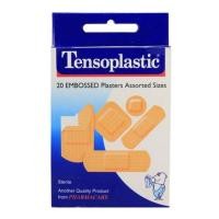 ราคา Tensoplastic 20 Embossed เทนโซพลาสติค พลาสเตอร์ ปิดแผล สีเนื้อ 5 ขนาด จำนวน 1 กล่อง บรรจุ 20 ชิ้น 09208 (18088389586)