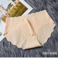 ราคา ChoiFoo 2025 กางเกงในเอวกลางสีทึบกางเกงชั้นในไร้รอยต่อผ้าไหมน้ำแข็งสำหรับผู้หญิงชุดชั้นในนุ่มสบายเป็นขอบคลื่นกางเกงชั้นในไร้รอยต่อ (23975735500)