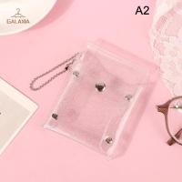 ราคา GALAXIA กระเป๋าใส่เหรียญแฟชั่นมีกลิตเตอร์ใสกระเป๋า PVC ใส่นามบัตรรูปภาพสำหรับสาวๆพวงกุญแจกระเป๋าใสขนาดเล็ก (24251380692)