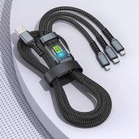 ราคา MIA สายชาร์จเร็ว 3 in 1 ชนิดชาร์จเร็วสายชาร์จ 6A สายชาร์จ 100W สายถักไนล่อนสายชาร์จ รองรับ Micro Type C Lightning ทุกรุ่นiPhone 120w หัวชาจ UE US UK (23692252326)