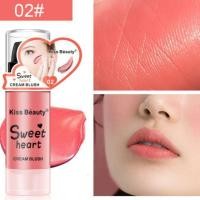 ราคา บลัชออนเนื้อครีม Kiss Beauty กันน้ำ งานแท้ ลิปรูปหัวใจ คิสบิวตี้ เนื้อแมท สินค้าพร้อมส่ง (21828423110)