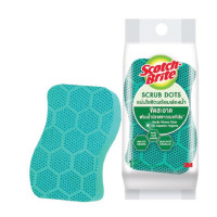 ราคา สก๊อตช์ ไบรต์ แผ่นใยขัดพร้อมฟองน้ำสครับดอท รุ่นไร้ริ้วรอย รุ่นทั่วไป SCRUB DOTS 3M Scotch Brite SB (21576629008)