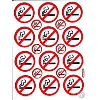 ราคา ป้ายห้ามสูบบุหรี่ สติกเกอร์วงกลมสีคมชัด เคลือบกันรอย สำหรับติดพื่นผิวที่ต้องการ NO SMOKING Sticker Film 1 Sheet size 13 5 x 10cm Weatherproof (10763007897)