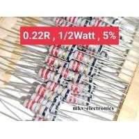 ราคา 20ตัว 0 22R 0 22โอห์ม Metal Oxide Film Resistor 1 2Watt 1 2วัตต์ (17965666762)