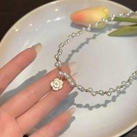 ราคา StylishScape Fashion Unique Elegant Exquisite Pearl Camellia Necklace Light Luxury Classic Necklace For Women Jewelry Party Premium Gift (23897085270)