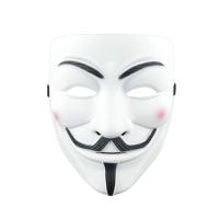 ราคา Halloween Masquerade Plastic Mask V face Vendetta Mask PVC Material Full Face Male Hip hop Halloween Mask (22795344341)