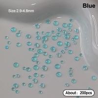 ราคา VitalVogue ลูกปัดทรงฟองน้ำนางเงือกสีสันสดใส200ชิ้นอุปกรณ์ตกแต่งเล็บเพชรครึ่งวงกลมสีลูกกวาดแบน (24289829787)