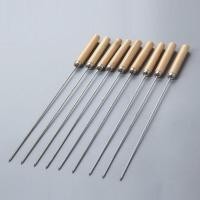 ราคา PQS 10PCS ไม้เสียบบาร์บีคิว Outdoor Portable BBQ เหล็กเสียบปิ้งย่าง เหล็กเสียบบาร์บีคิว (23042846319)