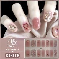 ราคา WYCTIN NO baking Nail Polish Strips Self Adhesive Art Design Sticker Full Cover Gel Wraps Colorful Stickers For Women Decals Decoration (24539924179)