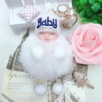ราคา Cute fluffy baby keychain plush doll keychain womens girl bag pendant car keychain backpack decoration gift (23418353689)