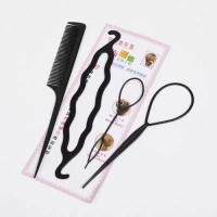 ราคา อุปกรณ์ทำผม 1เช็ต 4ชิ้น สีดำ จัดแต่งทรงผม ช่วยเกล้าผม ถักเปีย ทำผมทรงดังโง๊ะ 2058 (22781413388)