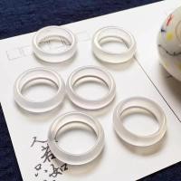 ราคา แหวนหินโมราบราซิลธรรมชาติหินโมราขาวแบบวินเทจทำจากหยกที่จับแบบแหวนยืดหยุ่นได้แหวนหินคาลซิโดนีหยกคู่ (24087302795)