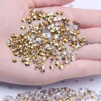 ราคา เพชรติดเล็บ อะไหล่ติดเล็บ ตกแต่งเล็บ พลอยเทียม เพชรตกแต่ง เพชรสีทอง 4 mm 100 ชิ้น เพชรเล่นไฟ (15970607755)