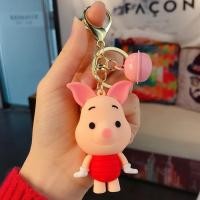 ราคา Disney พวงกุญแจ Mickey Mouse Minnie Stitch Donald เป็ด Piglet Winnie Pooh ตัวเลขจี้สำหรับกระเป๋ารถ Keyring (15024054308)