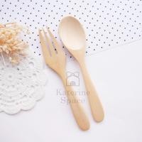 ราคา ช้อนส้อมไม้ ขนาด 19cm 15cm 13cm (17912605110)