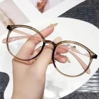 ราคา Anti blue Glasses Personality Round Frame Flat Eyewear Fashion Casual Women Men Multiple Colors Eyeglasses Transparent Computer Glasses (22537632058)