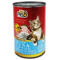 ราคา Pet8 เพ็ท8 อาหารเปียกกระป๋องแมว400g กระป๋องแมว (22097264114)