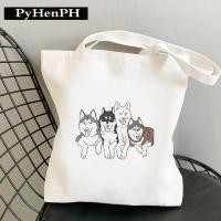 ราคา กระเป๋าผ้า มินิมอล 8 ลายHusky ขนาด 34 37cm Tote Bag TT204 (23932821619)