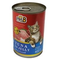 ราคา Pet8 เพ็ท8 อาหารเปียกกระป๋องแมว400g กระป๋องแมว (22097264109)