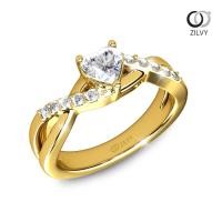 ราคา Zilvy แหวนหญิงเพชรน้ำร้อย 0 50 กะรัต GR1012 (19450391506)