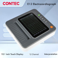 ราคา CONTEC E12 New Digital 12 Channel 12 lead Touch ECG Electrocardiograph Interpretation with PC Software Printer (11040793479)
