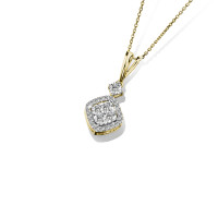 ราคา Jubilee Diamond จี้เพชร Rhombus Halo Diamond Pendant เพชรแท้ เพชรน้ำ 99 (20875382861)
