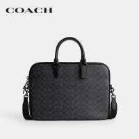 ราคา COACH กระเป๋าใส่เอกสาร กระเป๋าสะพายข้างผู้ชายรุ่น Gotham Slim Briefcase In Signature Canvas CV955 R8E สีเทา (23271421320)