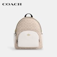 ราคา COACH กระเป๋าเป้ กระเป๋าสะพายหลังผู้หญิงรุ่น Court Backpack In Signature Canvas CZ176 IMXDM สีครีม (24757359341)