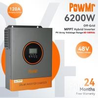 ราคา PowMr 6 2kW ไฮบริดอินเวอร์เตอร์อินเวอร์เตอร์ 230VAC สร้างขึ้นใน 120A MPPT Solar Charge Controller 48V 500VDC Off Grid Hybrid Solar Inverter 50 60Hz Auto ทั้งหมดในอินเวอร์เตอร์พลังงานแสงอาทิตย์เดียว (2