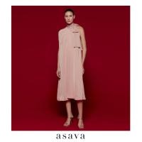 ราคา asava ss24 Alecia One shoulder Bow Dress เดรสผู้หญิง ไหล่เดียว แต่งผูกคอ ซิปข้าง (21693222226)
